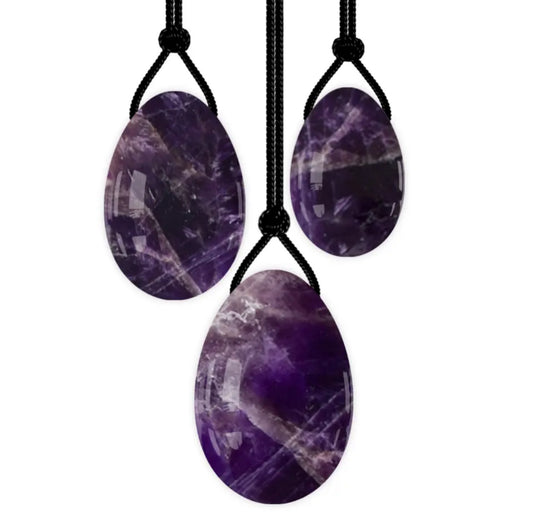 Amethyst Crystal Yoni Egg Set